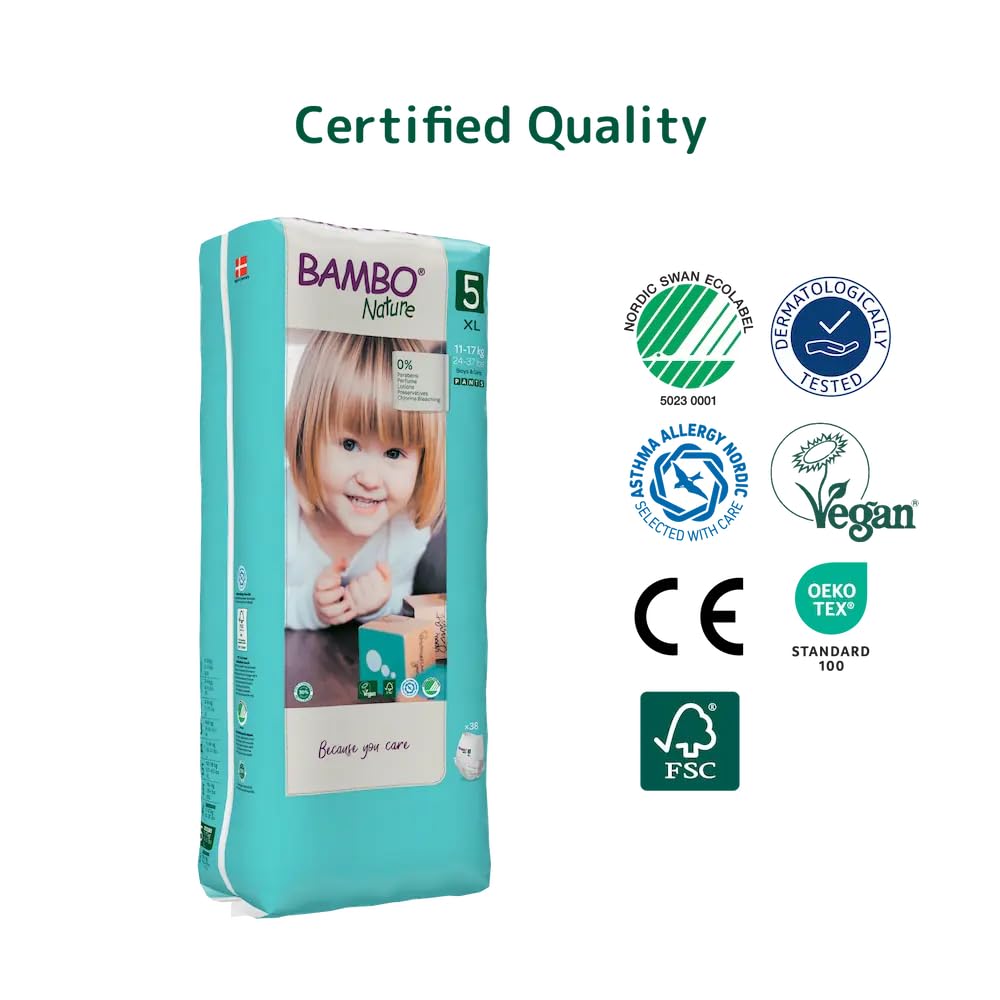 Bambo Nature Premium Baby Pants Diapers for Babies XL Size (11-17 Kgs)