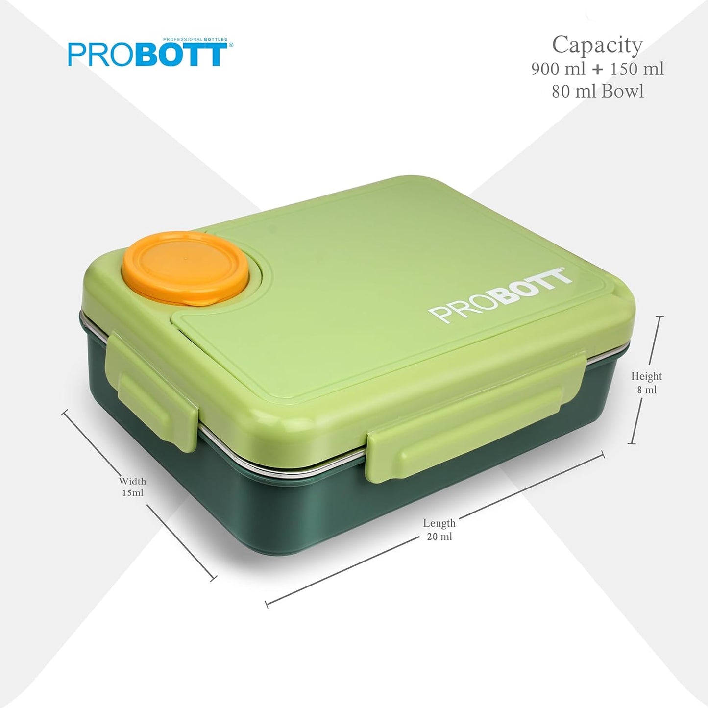 Probott Fun Time 900 Ml Stainless Steel Lunch Box