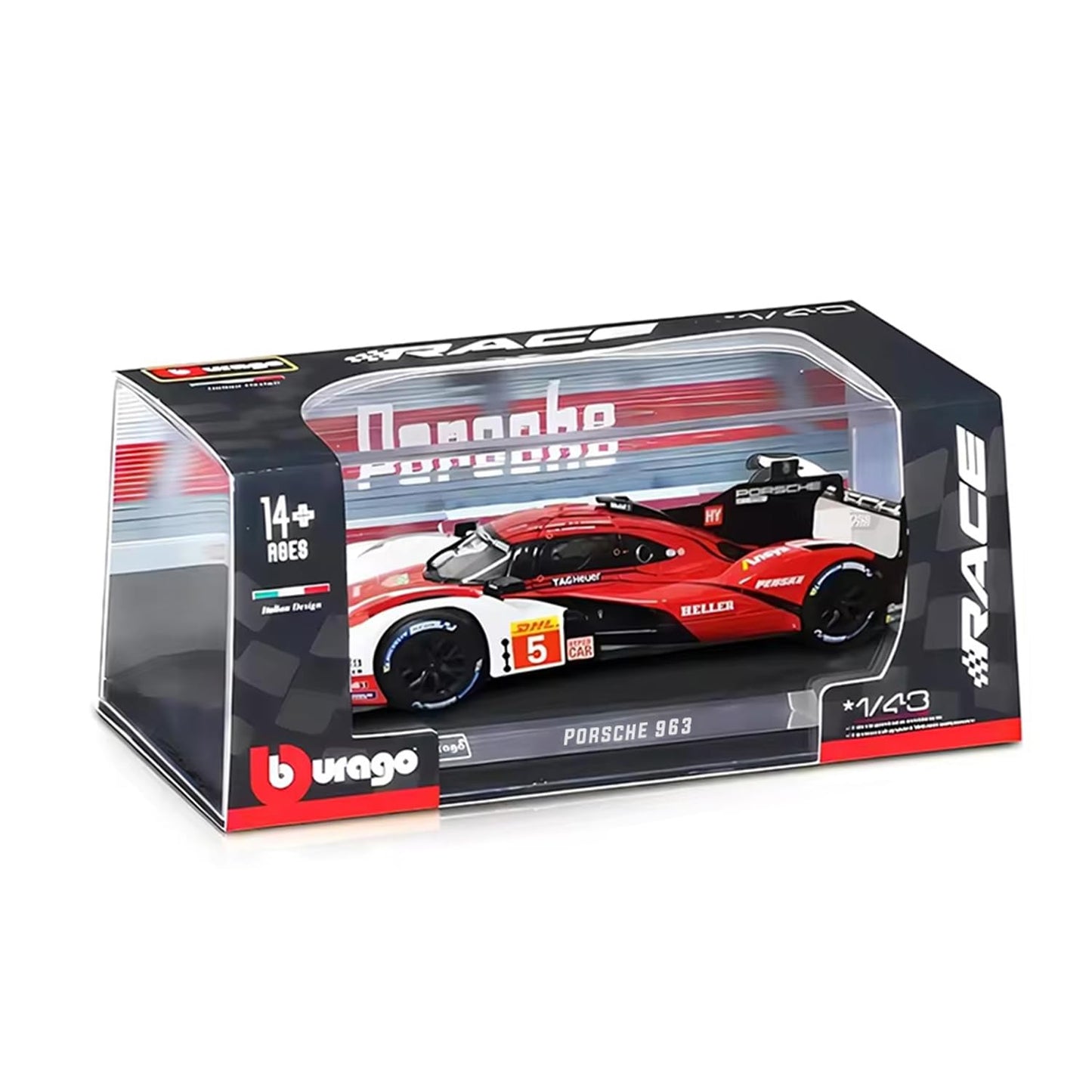 Bburago 1/43 - Porsche 963 2024 Racing Collection Champion Le Mans 24h of Daytona