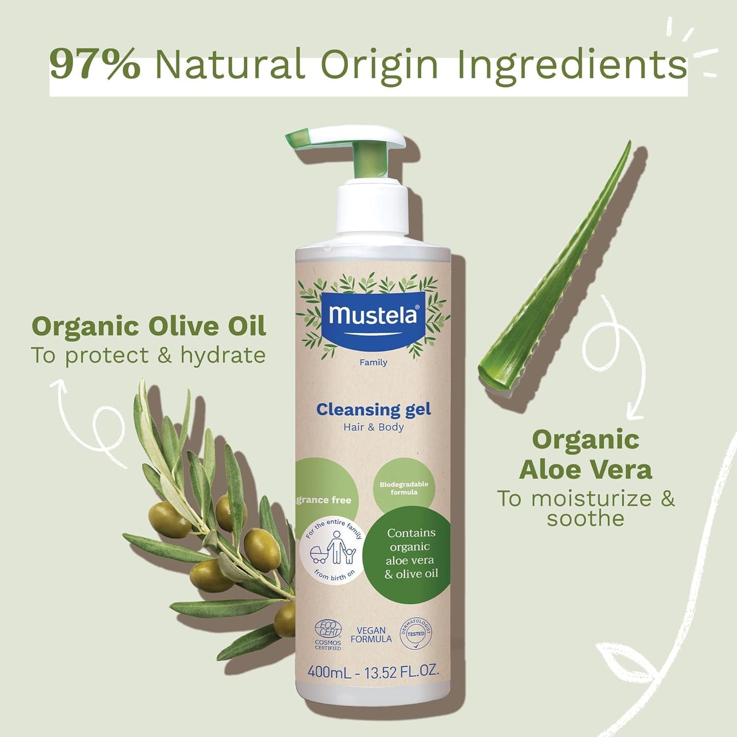 Mustela Organic Cleansing Gel 400ml