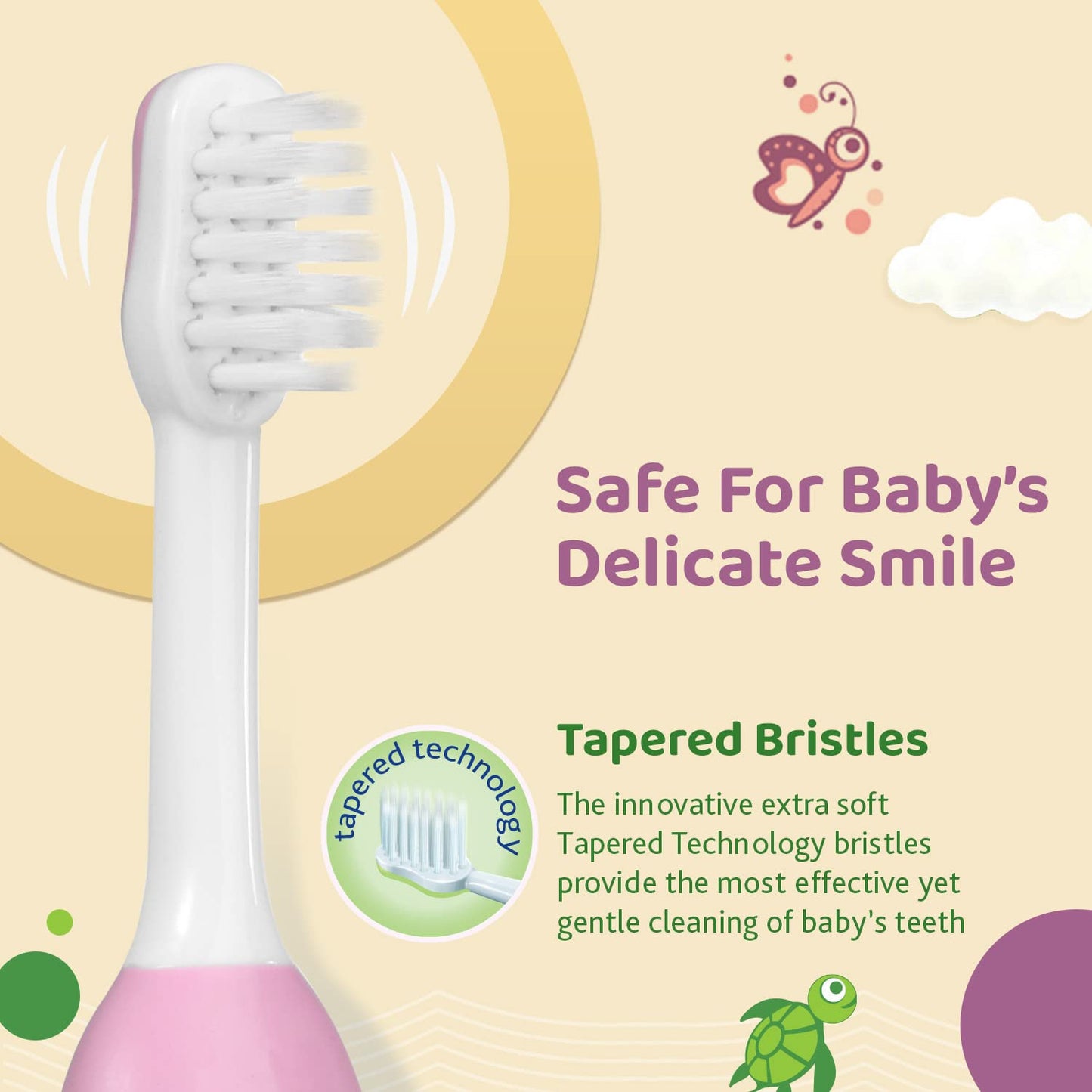 Chicco Toothbrush Set Pink+Green 6M-36M