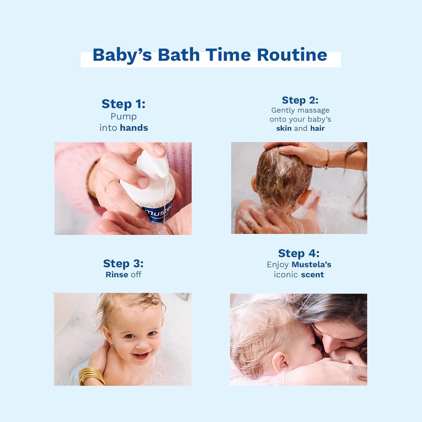 Mustela Baby Body Wash and Shampoo 500ml