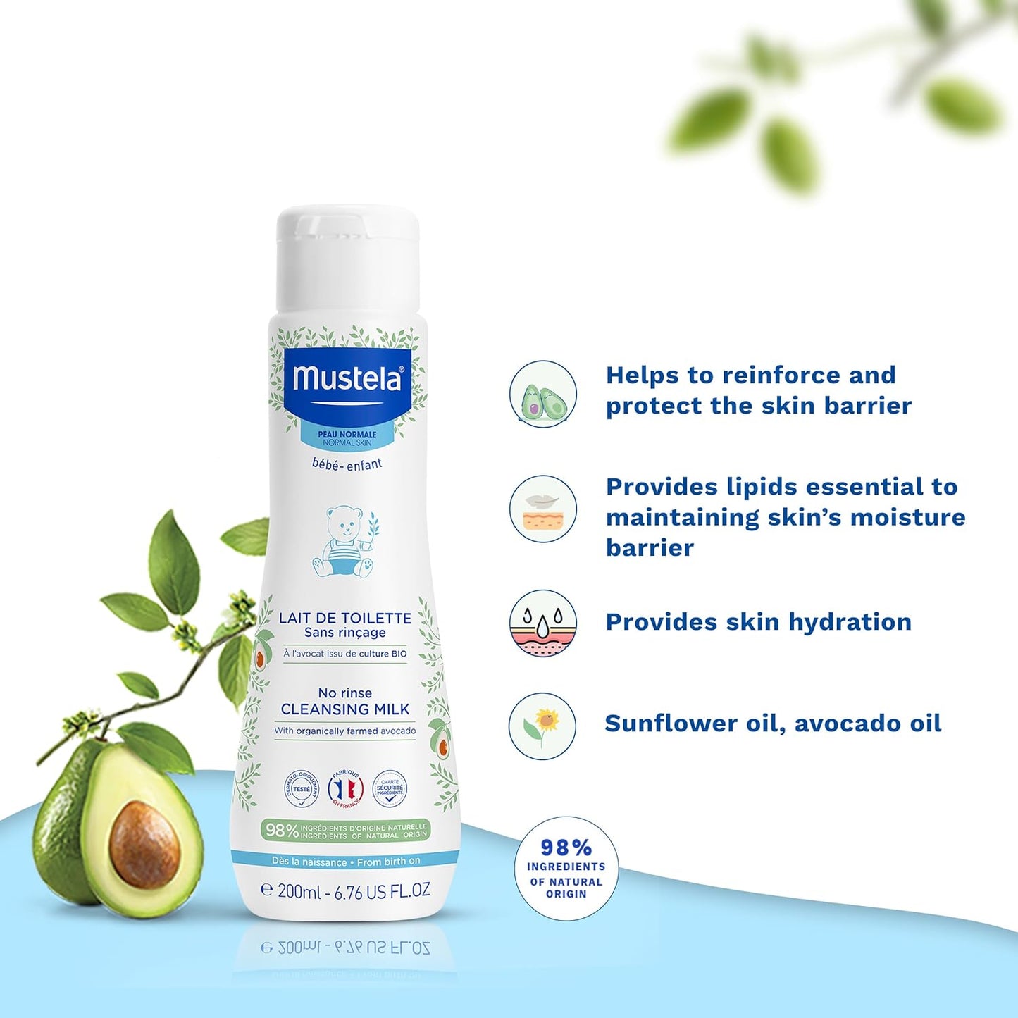 Mustela No Rinse Cleansing Milk