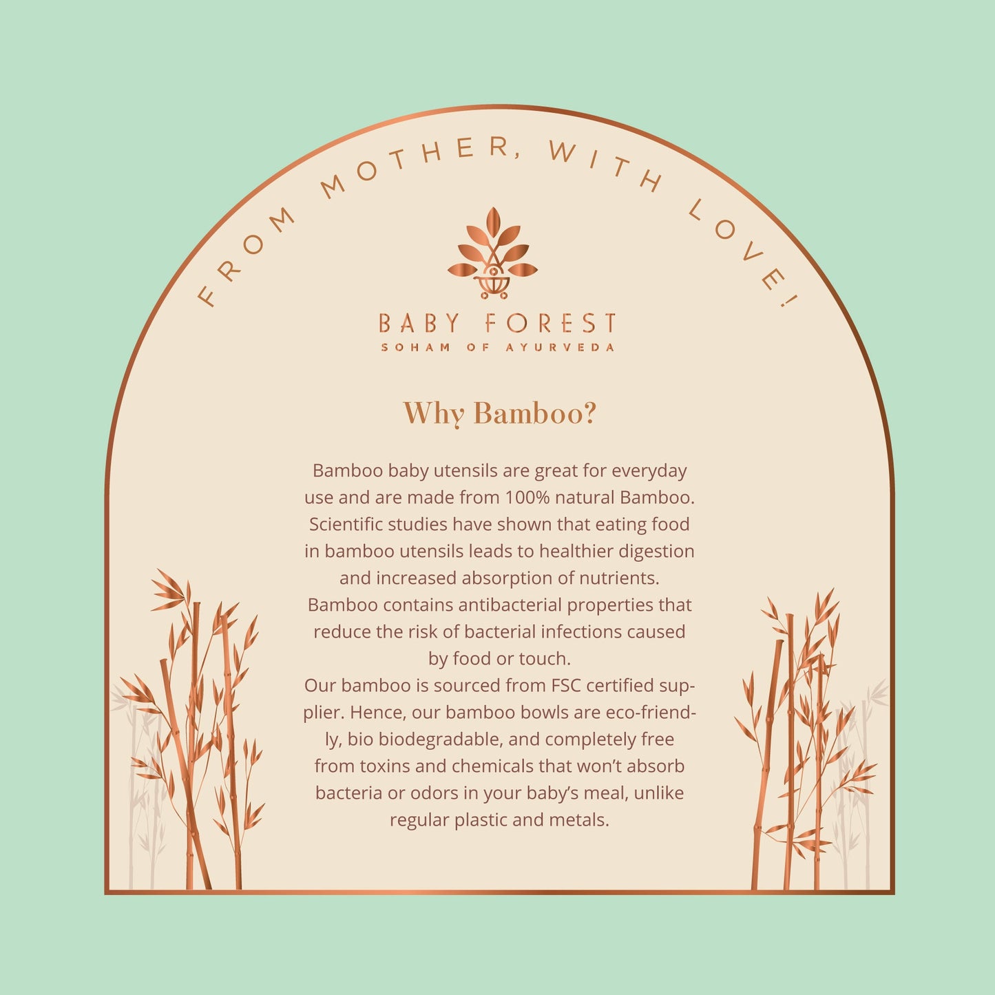 Baby Forest Laad Dulaar Bamboo Feeding Plate - Round Shape