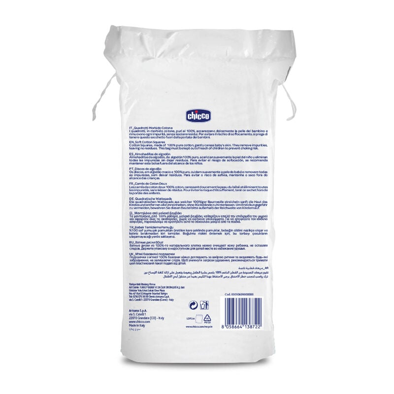 Chicco Baby Soft Cotton Square (60Pcs)