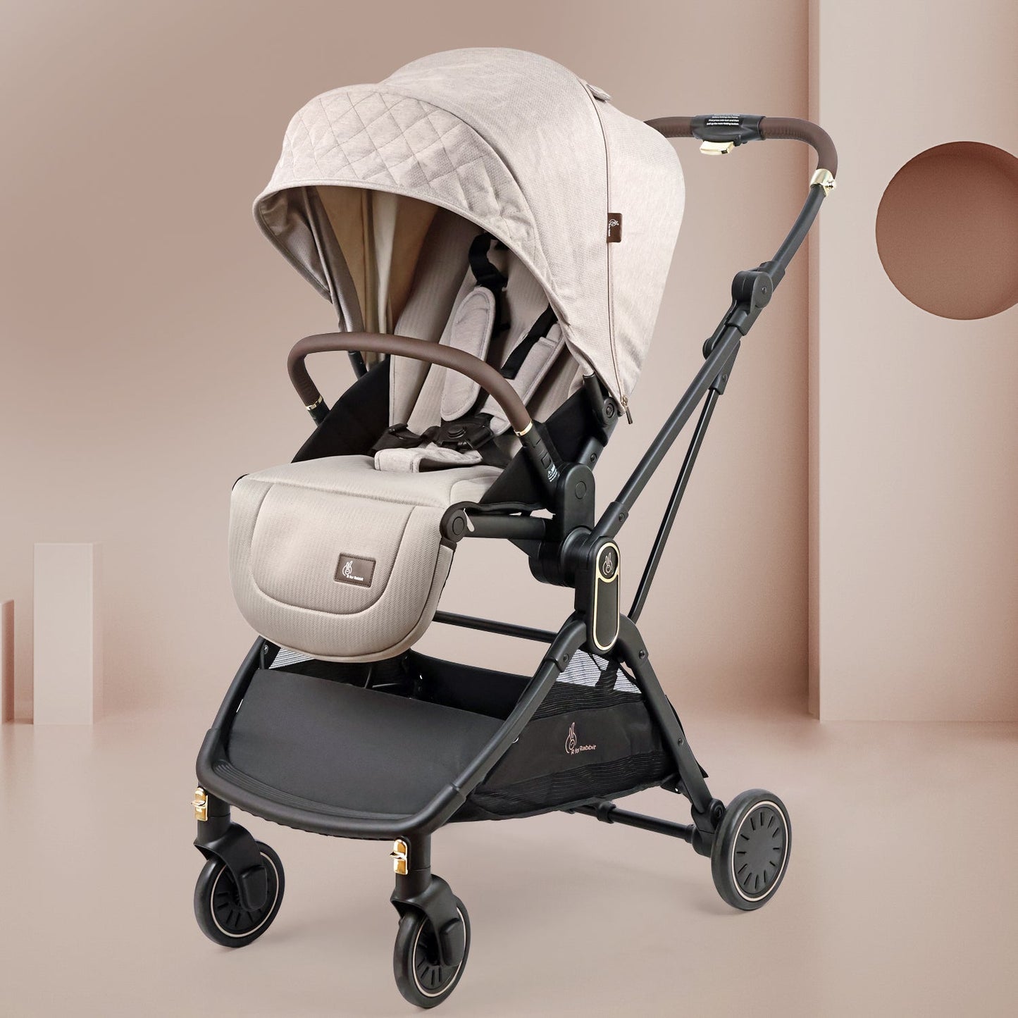 R for Rabbit Street Smart Regal 2-Way Reversible Baby Stroller with One-Hand Fold & 5-Point Safety Harness