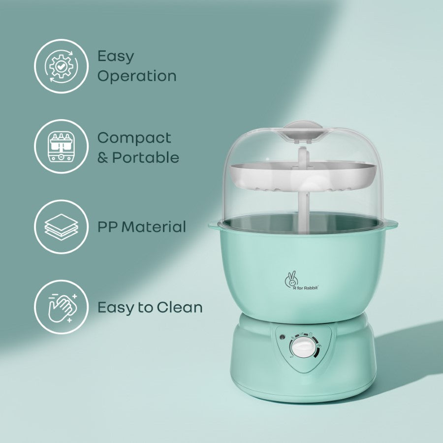 R for Rabbit Hygo Smart 5-in-1 All-in-One Sterilizer for Bottles, Milk, Baby Food, Eggs & Juices