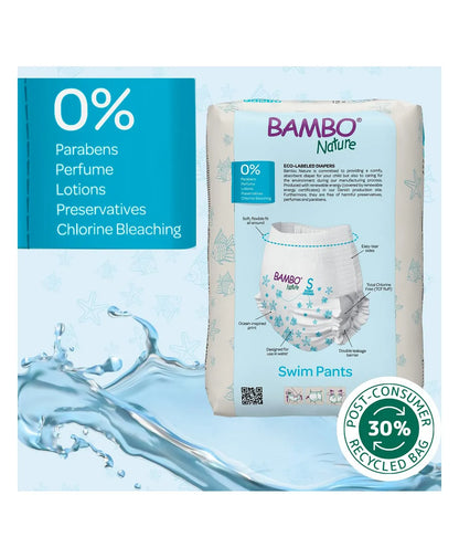 Bambo Nature Disposable Swim Diaper Pants  Small (7-12 kgs)