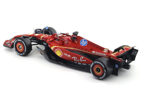 Bburago 1/18 Ferrari SF-24 Formula 1 #16 Charles Leclerc Maimi GP Diecast Car Model