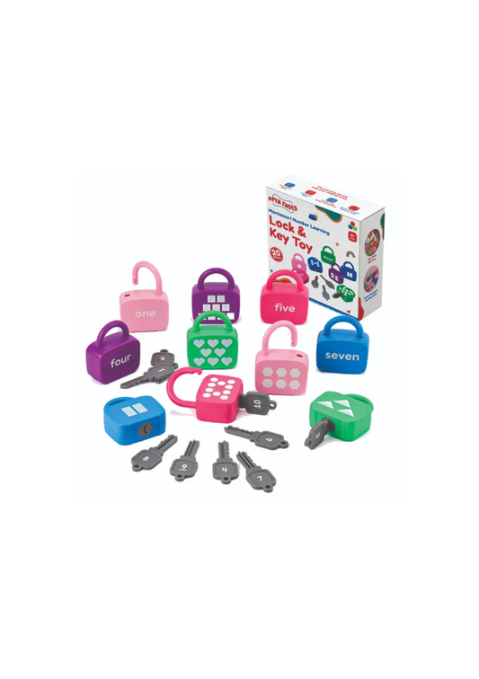 Open Ended Montessori Number Lock & Key Toy 20 pcs