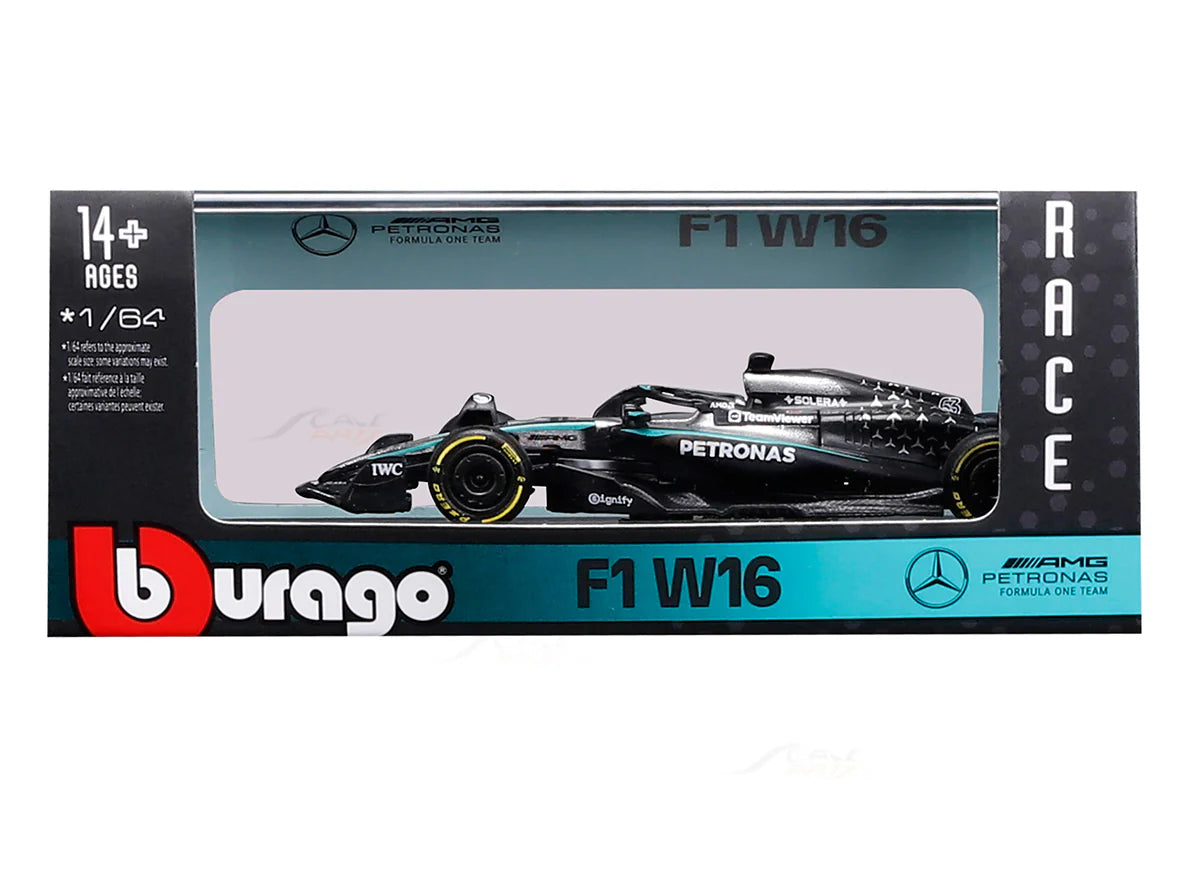 Bburago F1 Mercedes AMG W16 2025 George Russell Australia GP 1/64 Scale Model car