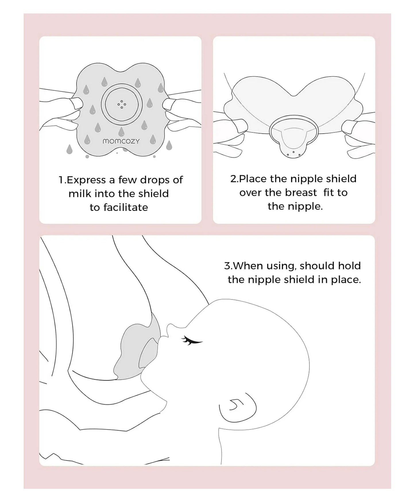 Momcozy Nipple Shields-24mm Breastfeeding Access Transparent