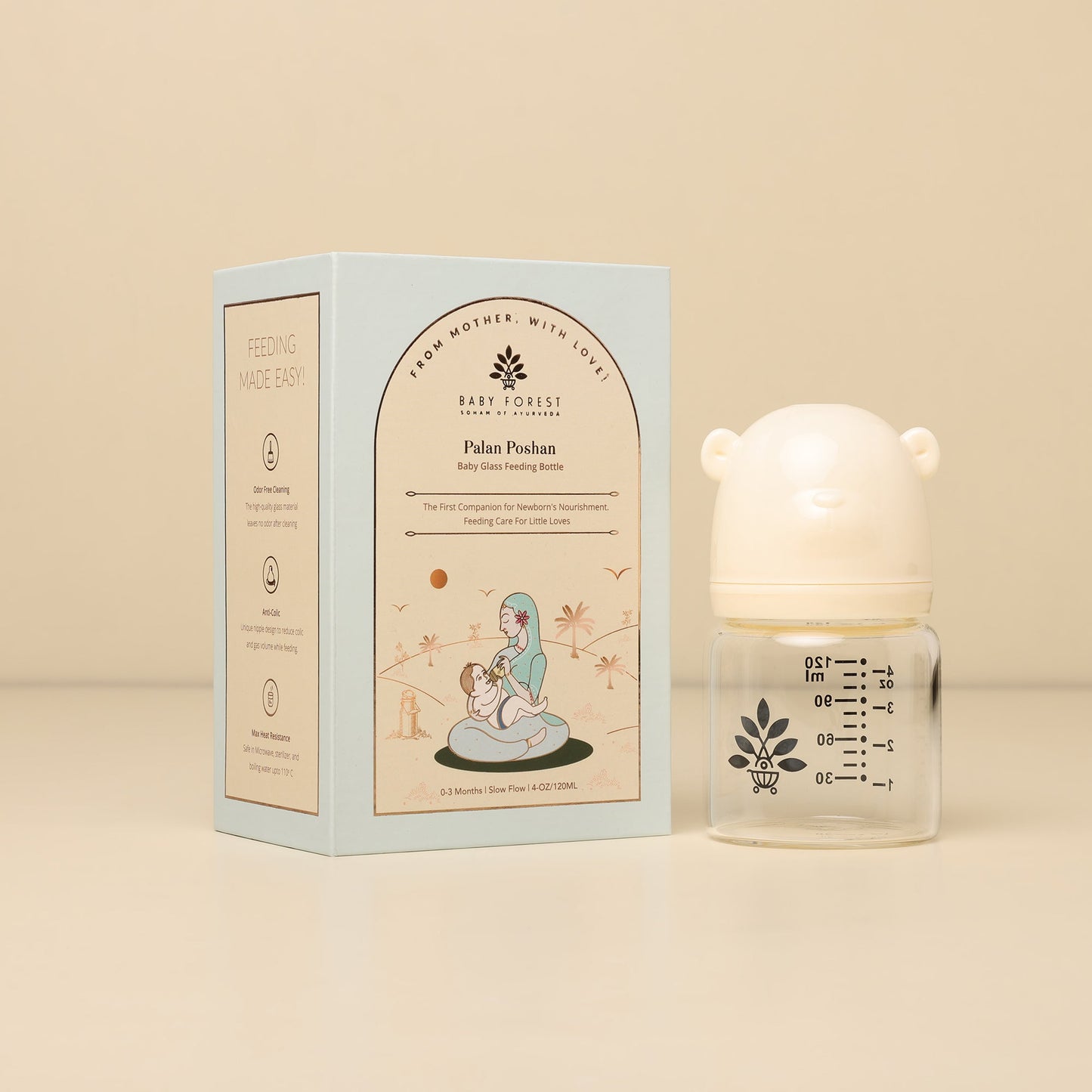 Baby Forest Palan Poshan Baby Glass Feeding Bottle