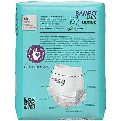 Bambo Nature Premium Baby Pants Diapers for Kids XXL Size (15+ Kgs)-18 Count