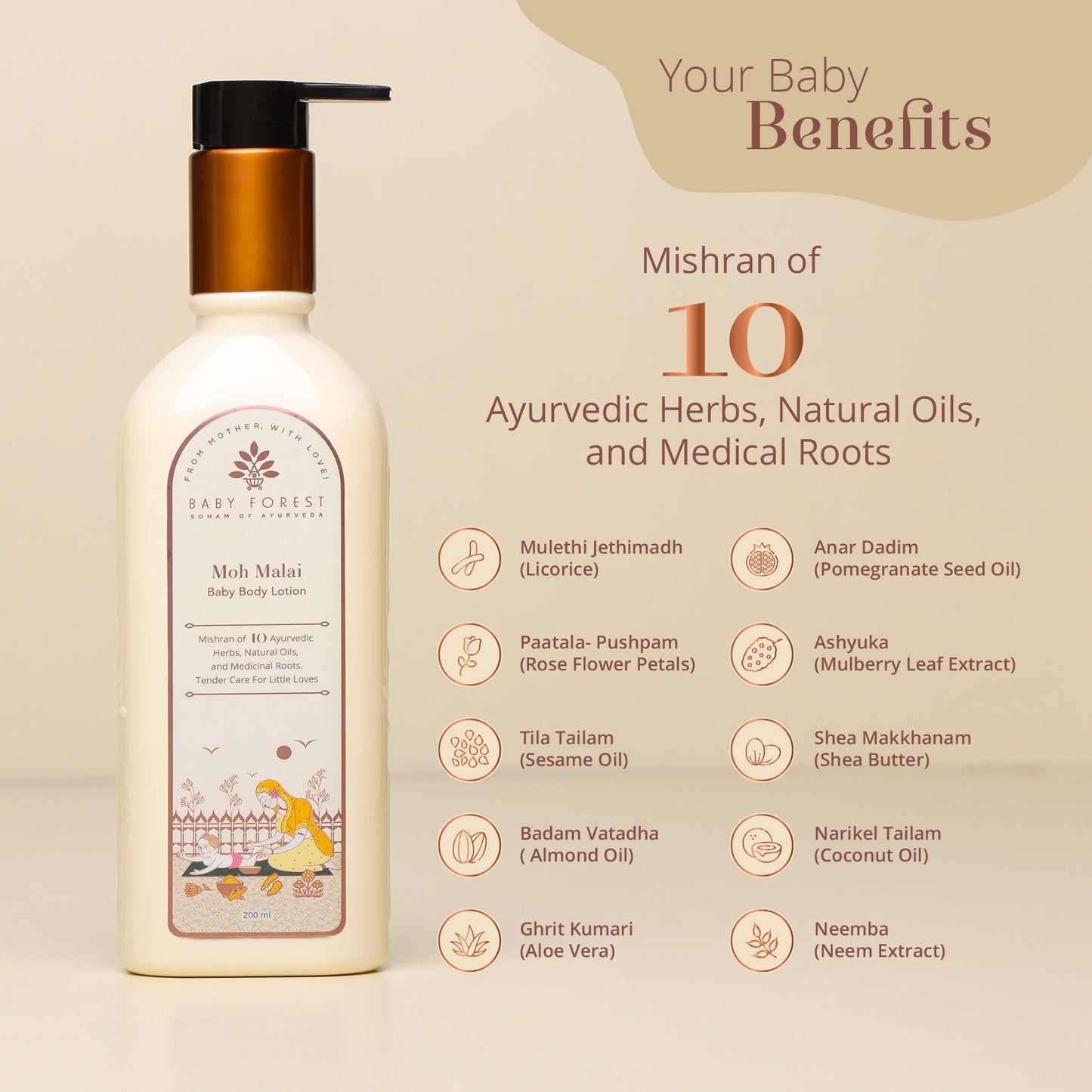 Baby Forest Moh Malai Baby Body lotion 200 ml