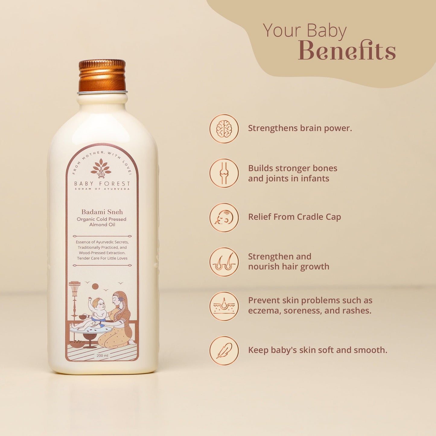 Baby Forest Badami Sneh - Organic Cold Pressed Almond Oil
