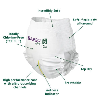 Bambo Nature Premium Baby Pants Diapers for Kids XXL Size (15+ Kgs)-38 Count