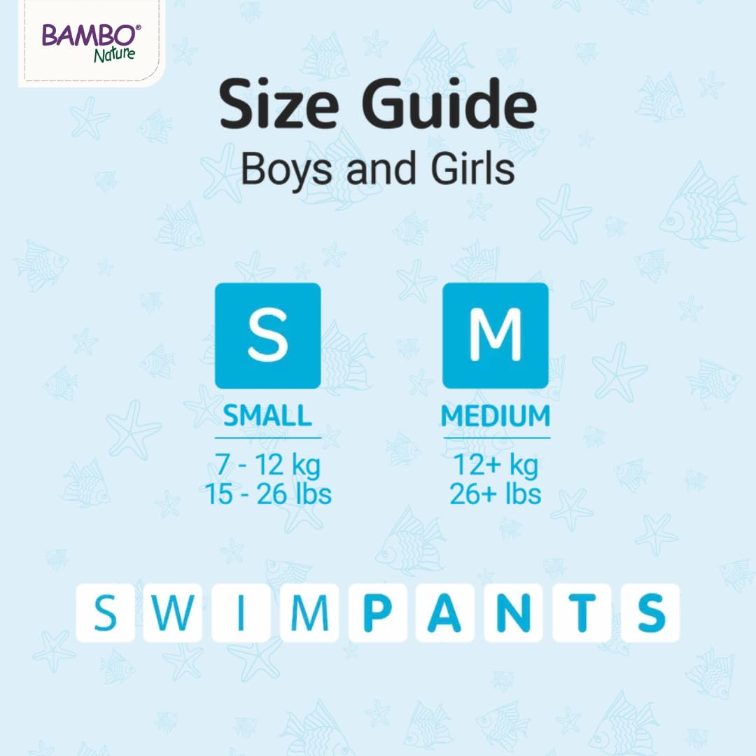Bambo Nature Disposable Swim Diaper Pants - Medium 12+kg