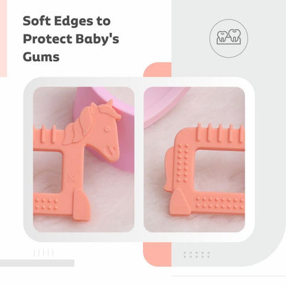 R for Rabbit Tiny Bites Safari - Elephant Blue + Horse Orange