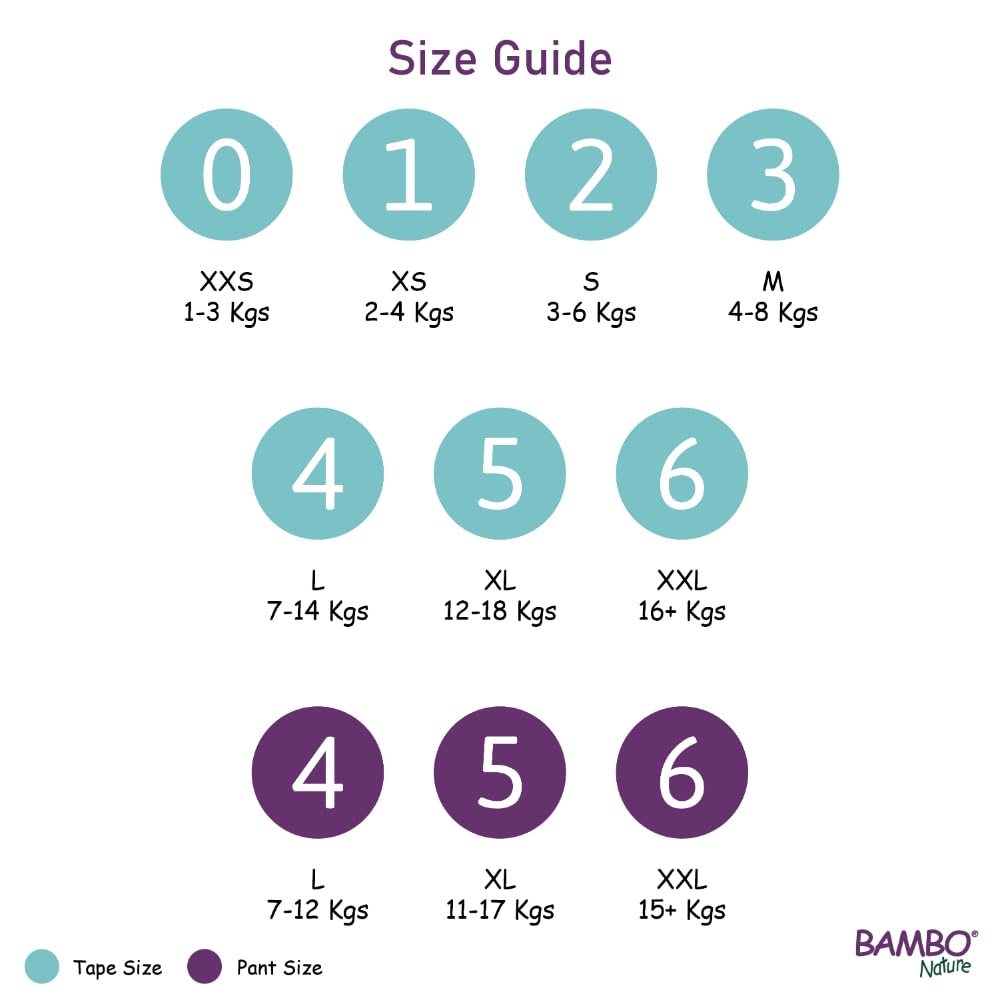 Bambo Nature Premium Baby Pants Diapers for Kids XXL Size (15+ Kgs)-38 Count