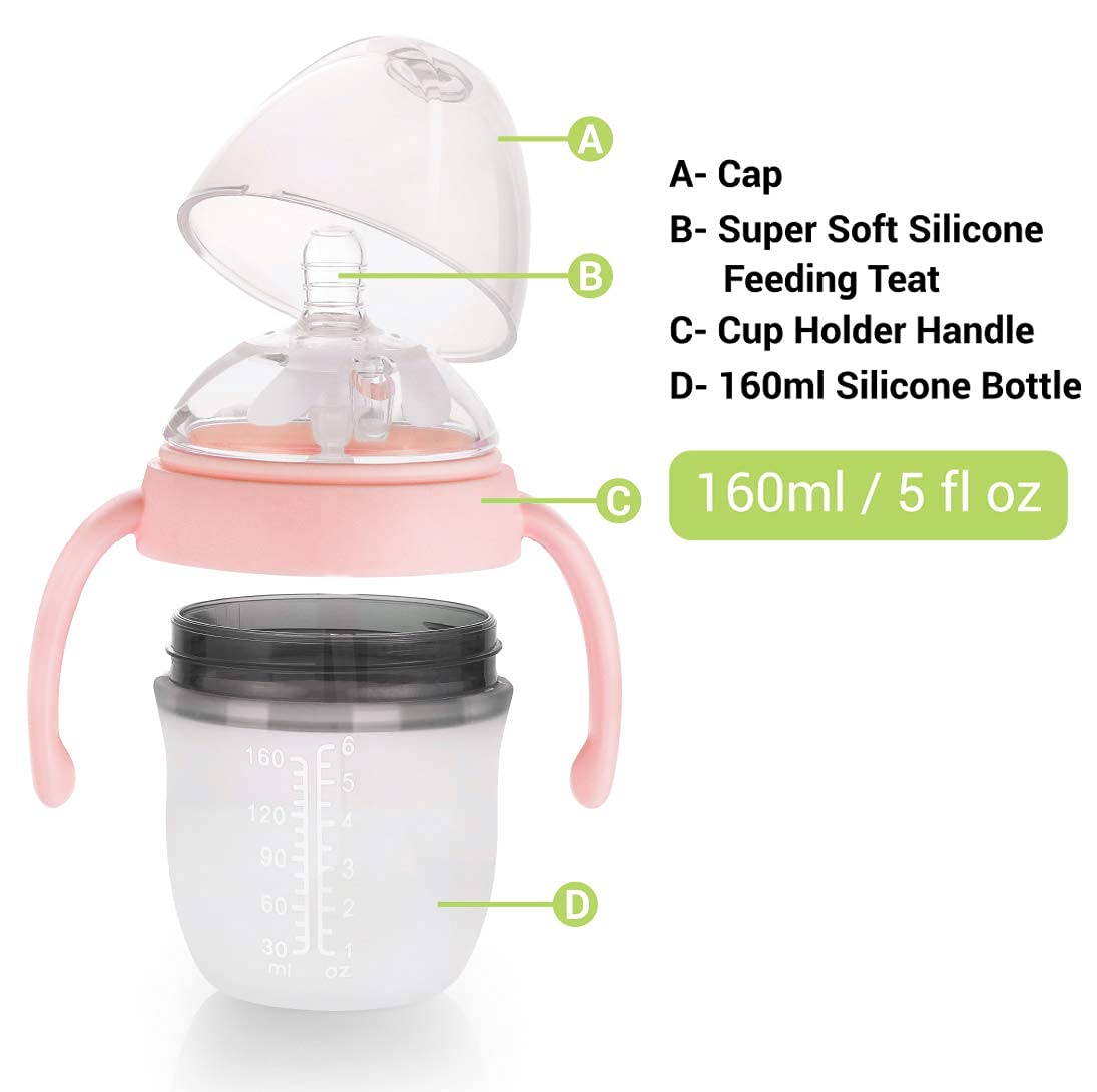 R for Rabbit First Feed Baby Silicon Feeding Bottle 160ml
