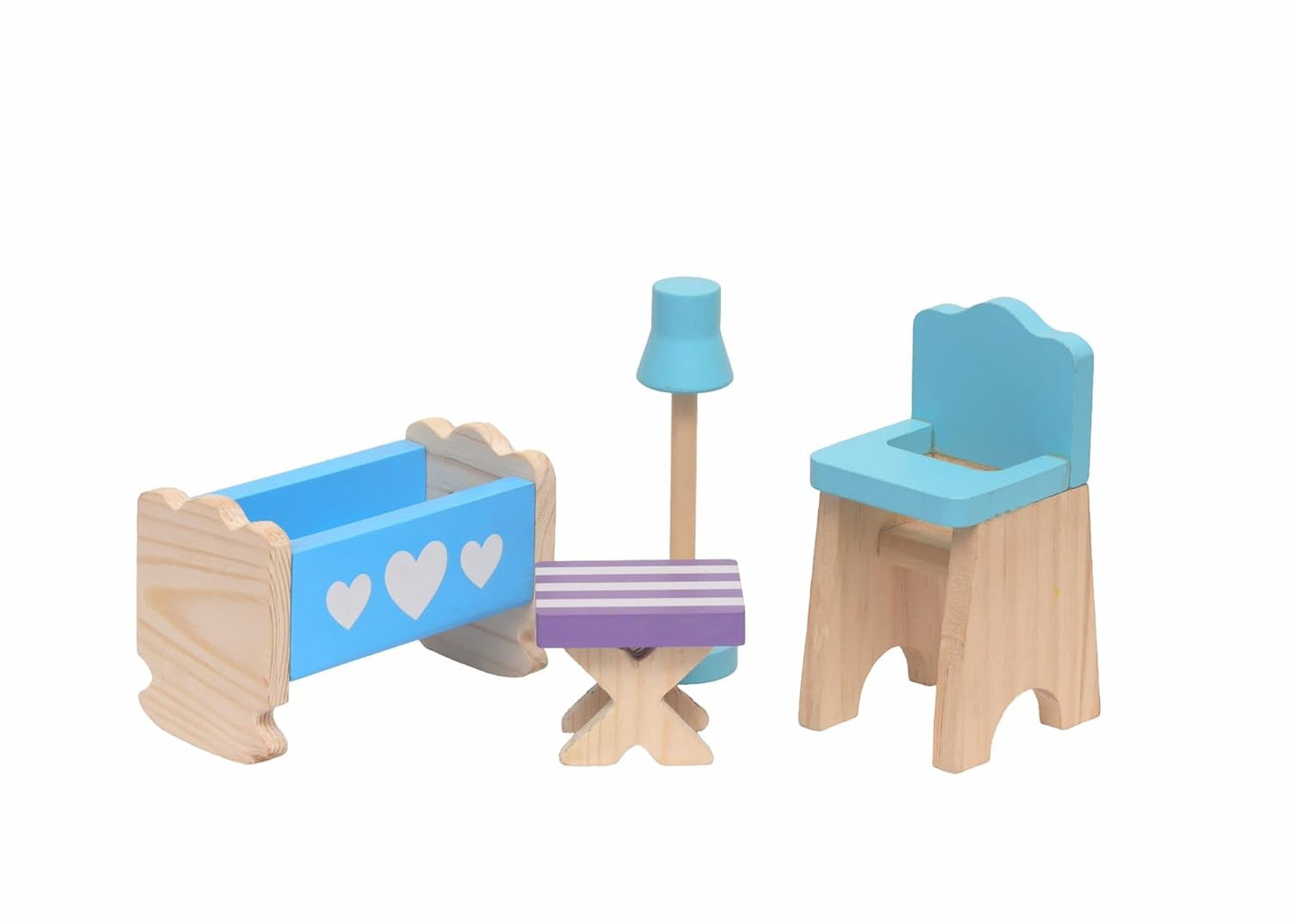 Open Ended Wooden Doll House - Grand Mansion 28 pcs furniture included