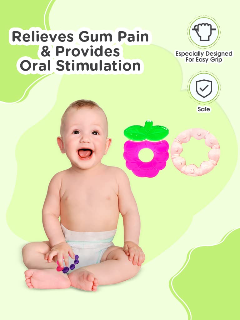 MeeMee Multi-Textured Water Filled Teether Pink+Dark Pink(PK2)