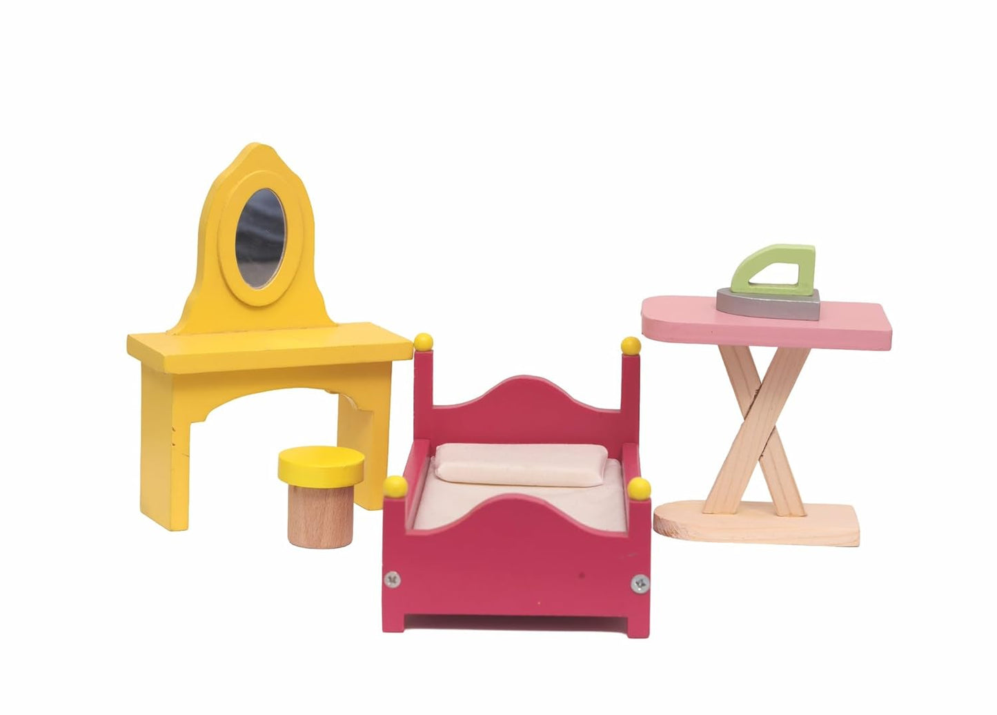 Open Ended Wooden Doll House - Grand Mansion 28 pcs furniture included