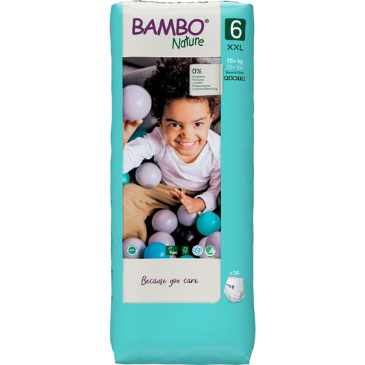 Bambo Nature Premium Baby Pants Diapers for Kids XXL Size (15+ Kgs)-38 Count