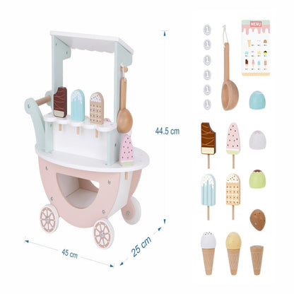 Open Ended Wooden Ice Cream Cart