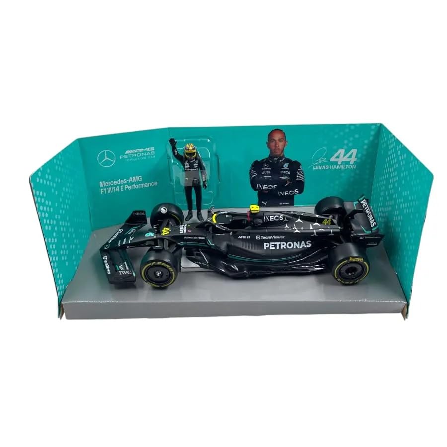 Bburago 1/24 Mercedes-AMG F1 W14 E Performance #44 Lewis Hamilton Formula 1 with Pilot Figure