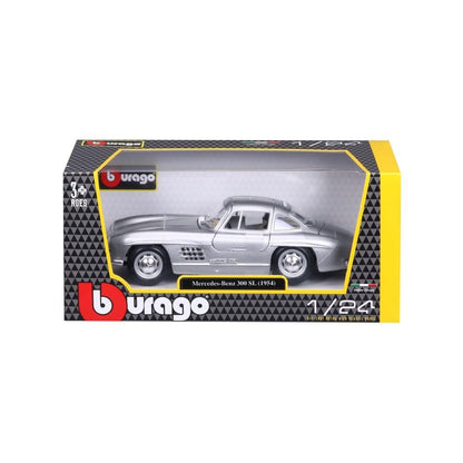 Bburago 1/24 Scale Mercedes-Benz 300 SL 1954 Diecast Car Model  Silver