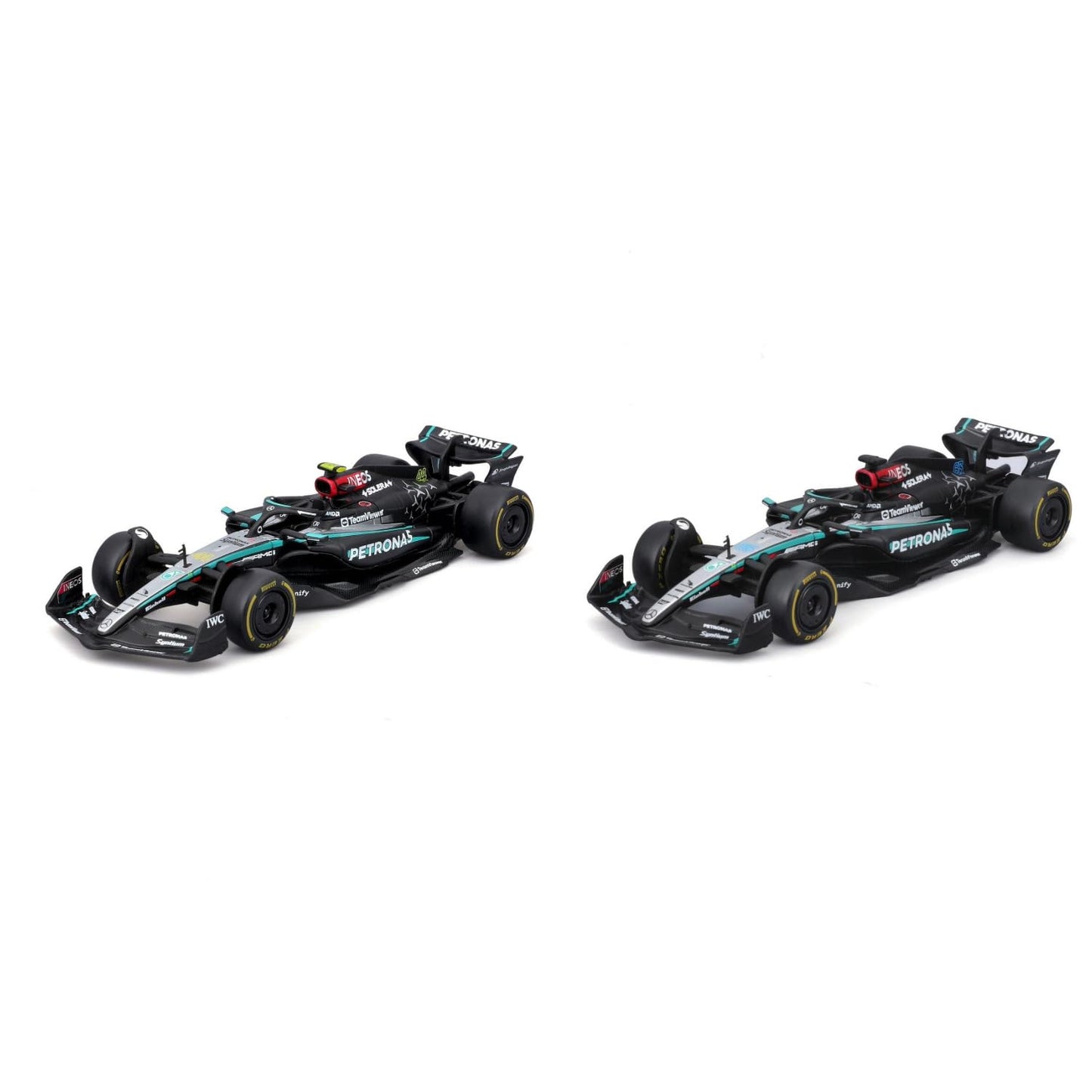 Bburago 2024 Mercedes-AMG F1 Racing Team W15 Set of 2 Cars