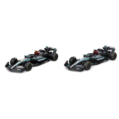 Bburago 2024 Mercedes-AMG F1 Racing Team W15 Set of 2 Cars