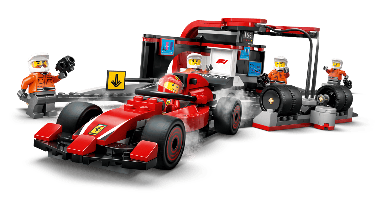 LEGO City F1 Pit Stop & Pit Crew with Ferrari Car
