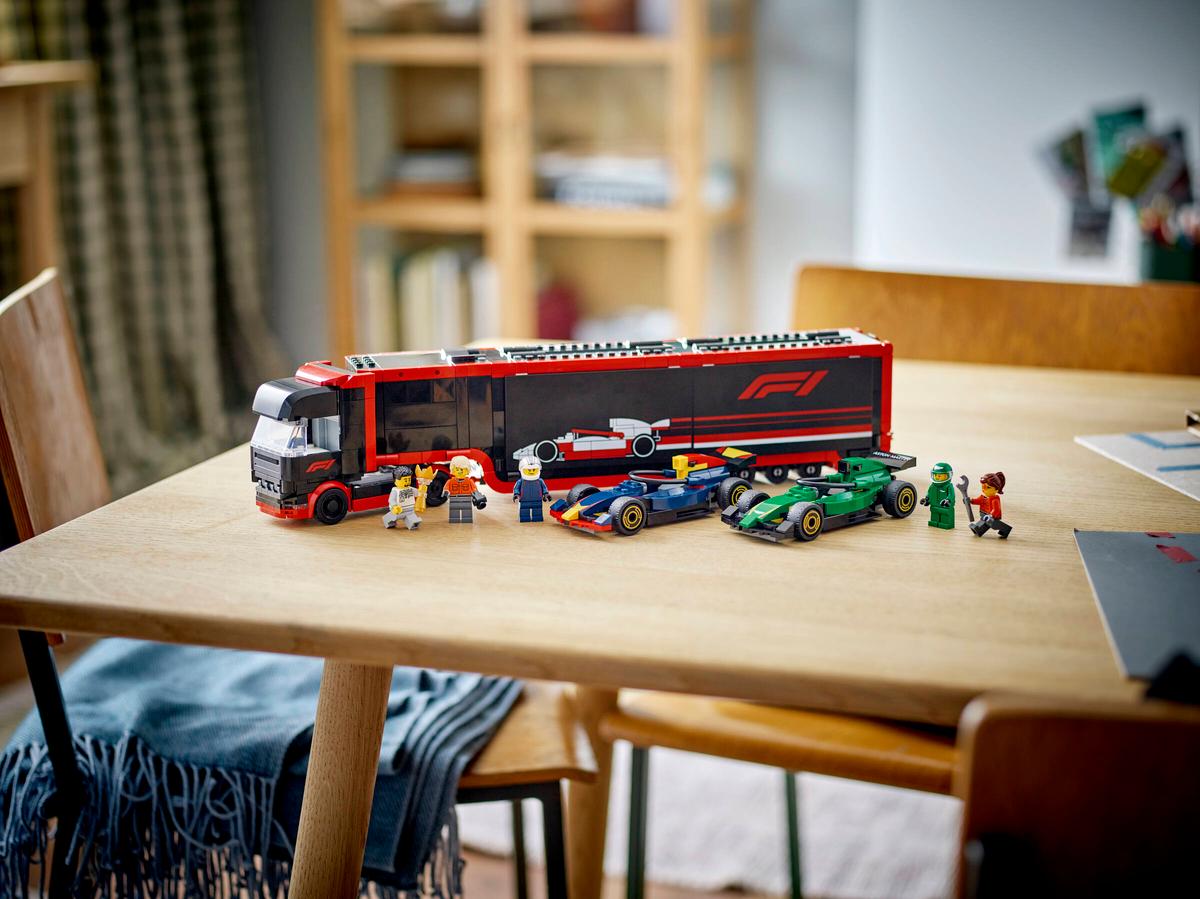 LEGO City F1 Truck with RB20 & AMR24 F1 Cars