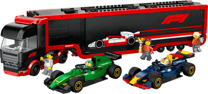 LEGO City F1 Truck with RB20 & AMR24 F1 Cars