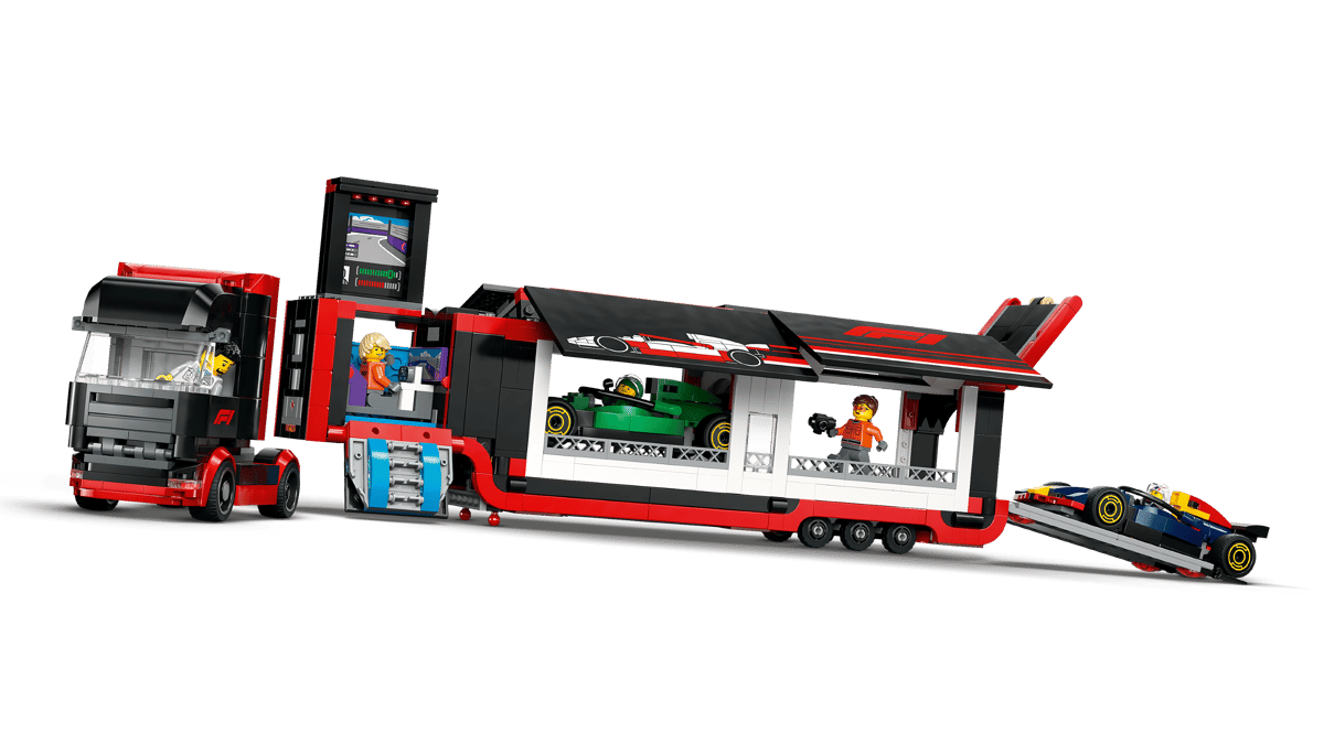 LEGO City F1 Truck with RB20 & AMR24 F1 Cars