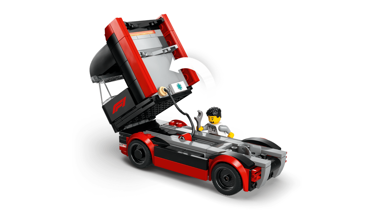 LEGO City F1 Truck with RB20 & AMR24 F1 Cars