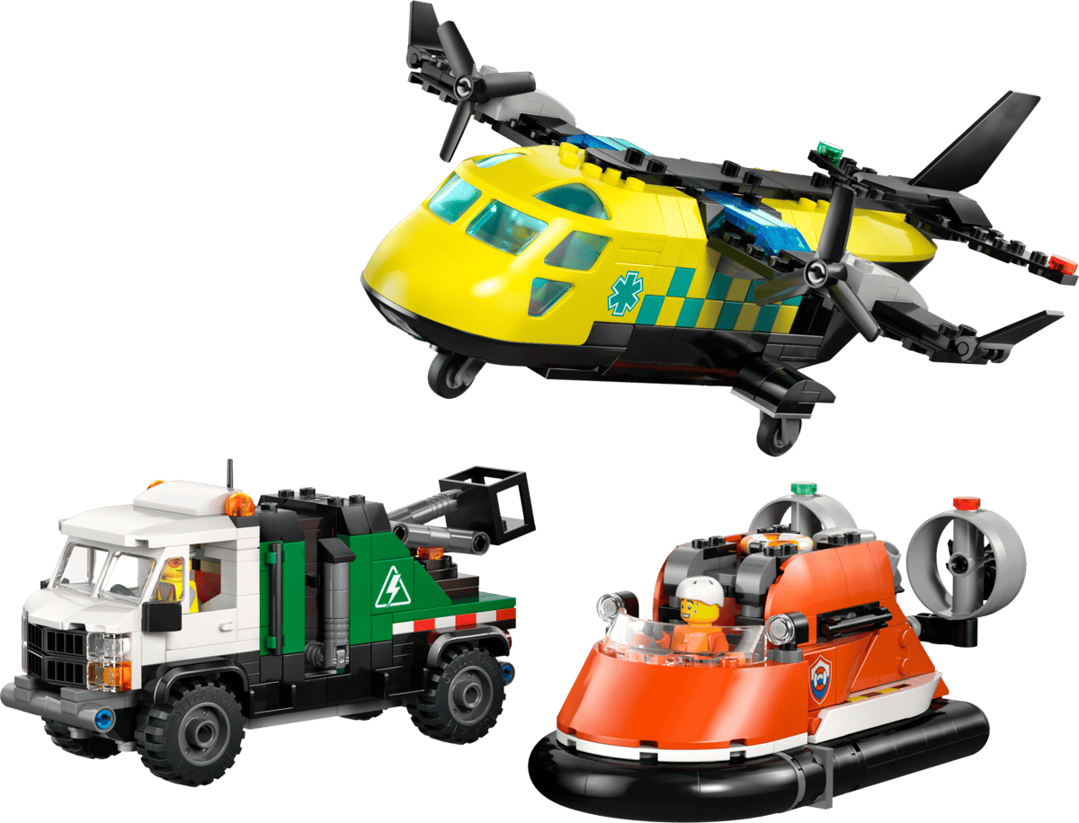 LEGO City Airplane, Service Truck & Hovercraft Remix