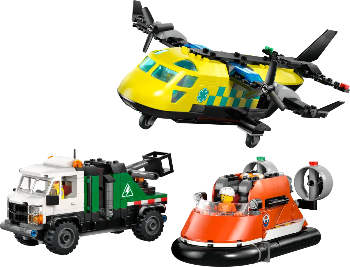 LEGO City Airplane, Service Truck & Hovercraft Remix