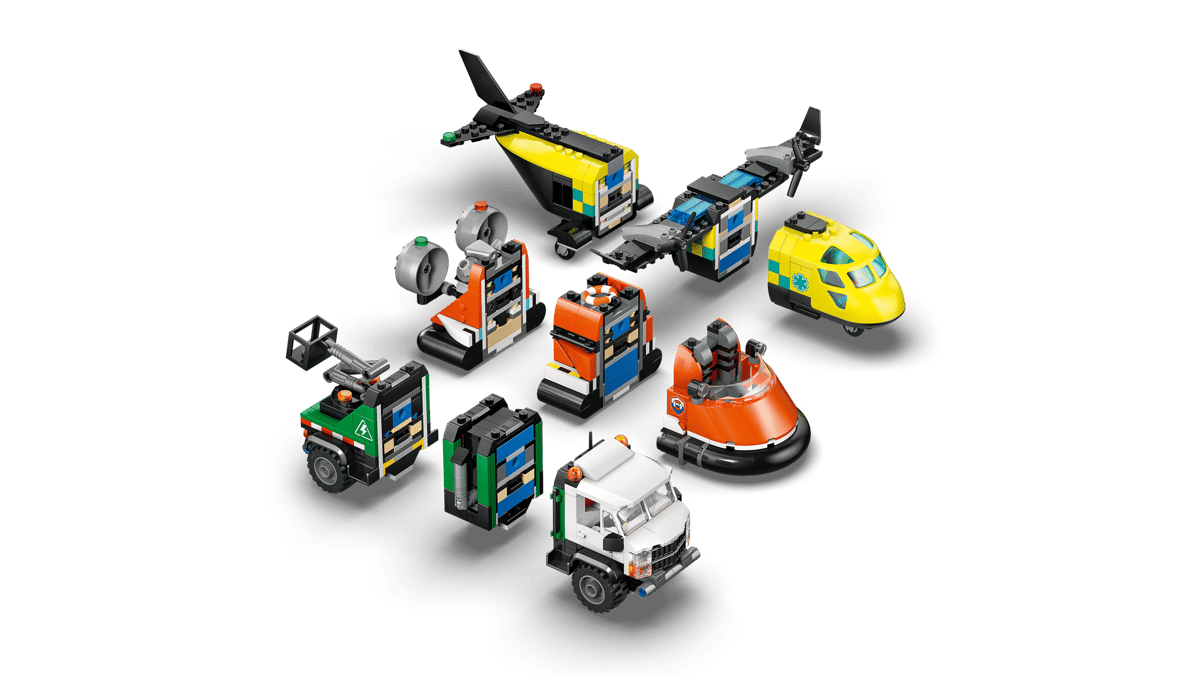 LEGO City Airplane, Service Truck & Hovercraft Remix