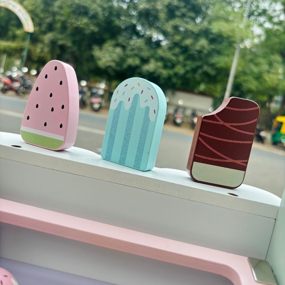 Open Ended Wooden Ice Cream Cart