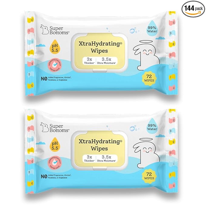 SuperBottoms 99% Pure Water Baby Wet Wipes Pack of 2