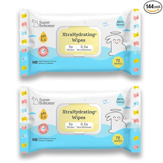 SuperBottoms 99% Pure Water Baby Wet Wipes Pack of 2