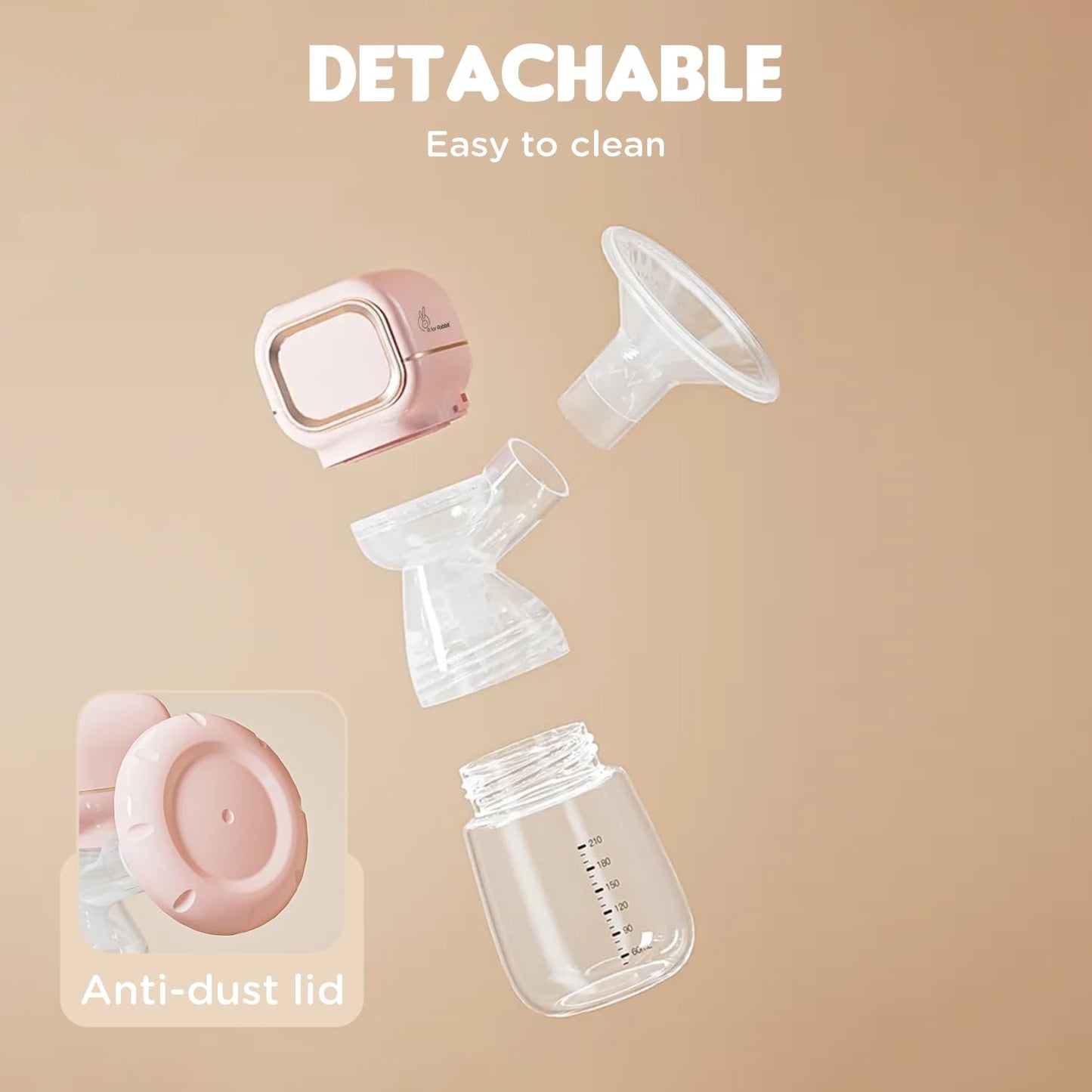 R for Rabbit First Feed Pure Electric Breast Pump 9 Level Of Massage & Suction Mode