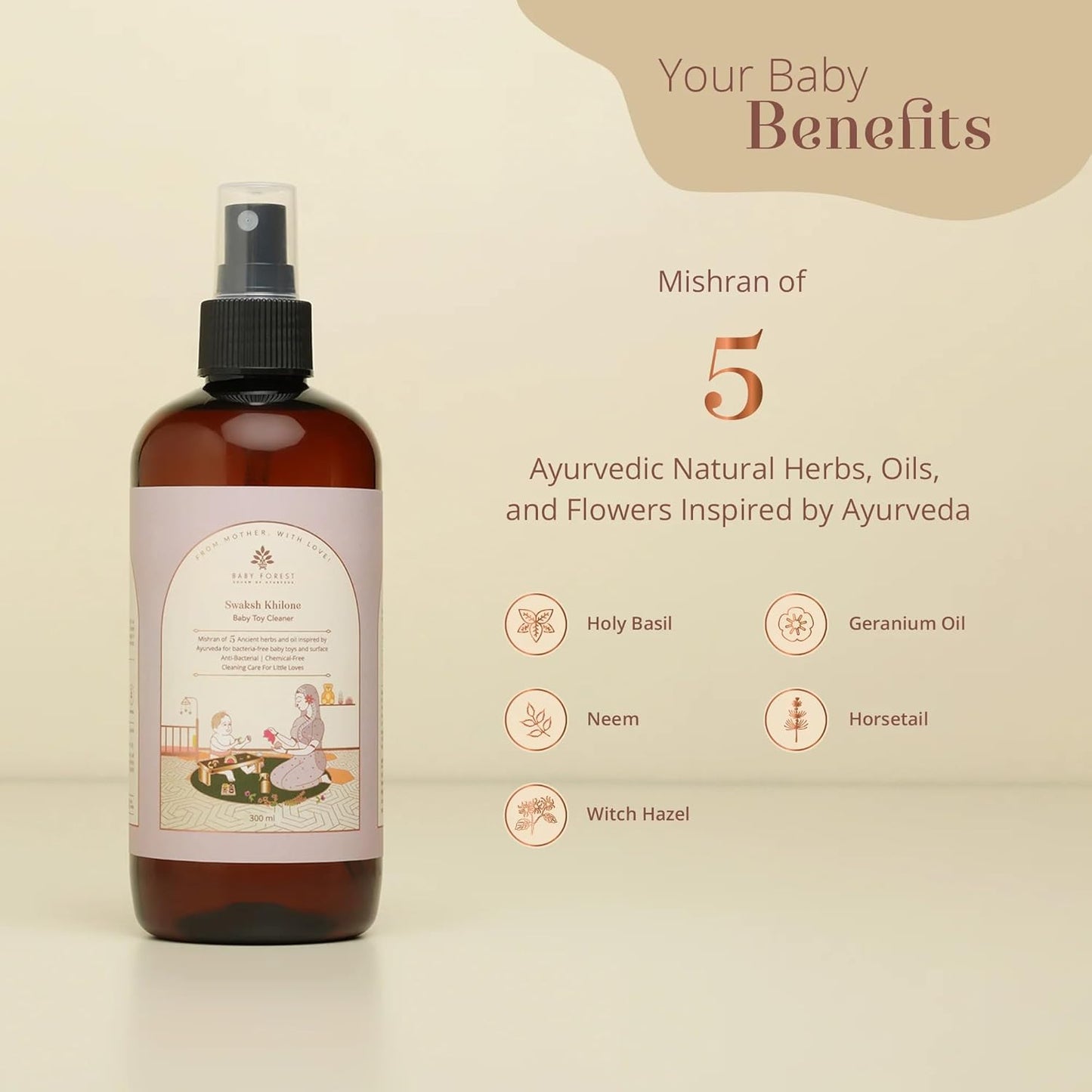 Baby Forest Everyday Cleaning Combo for Toys, Floor, desk