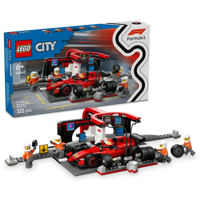 LEGO City F1 Pit Stop & Pit Crew with Ferrari Car