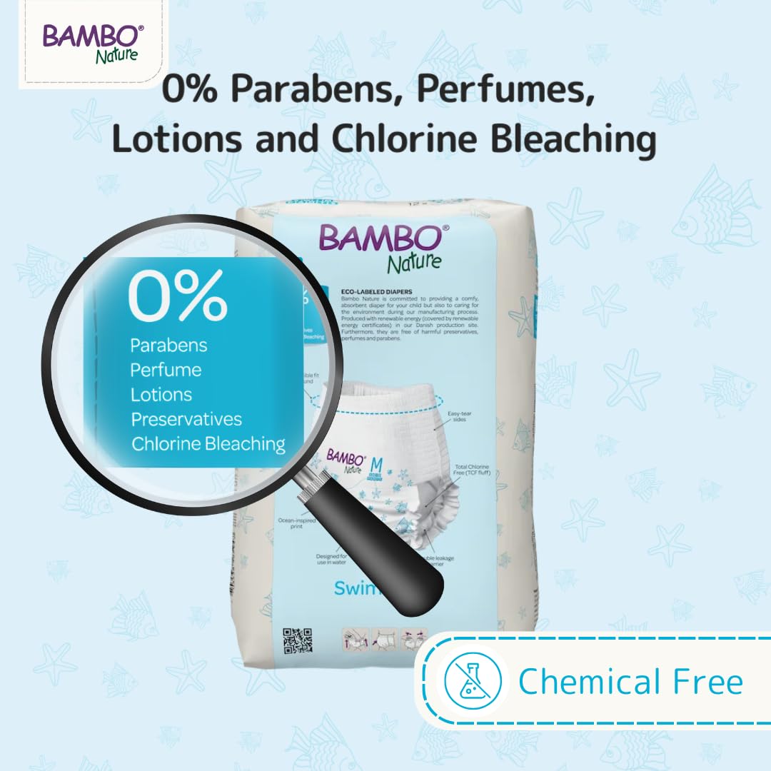 Bambo Nature Disposable Swim Diaper Pants - Medium 12+kg