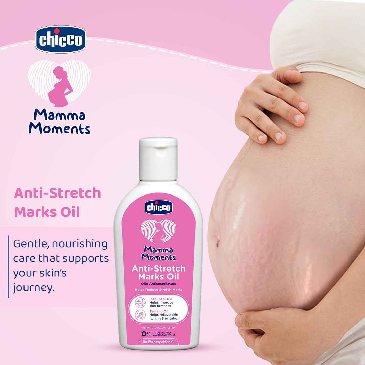 Chicco Mamma Moments Anti-Stretch Marks Oil 100ml